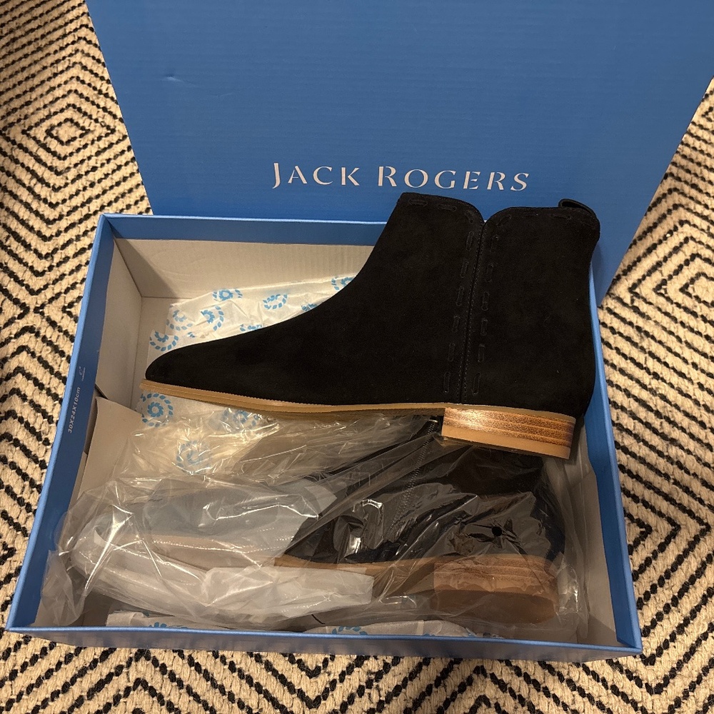 Jack Rogers Rollins Suede Bootie- NWT